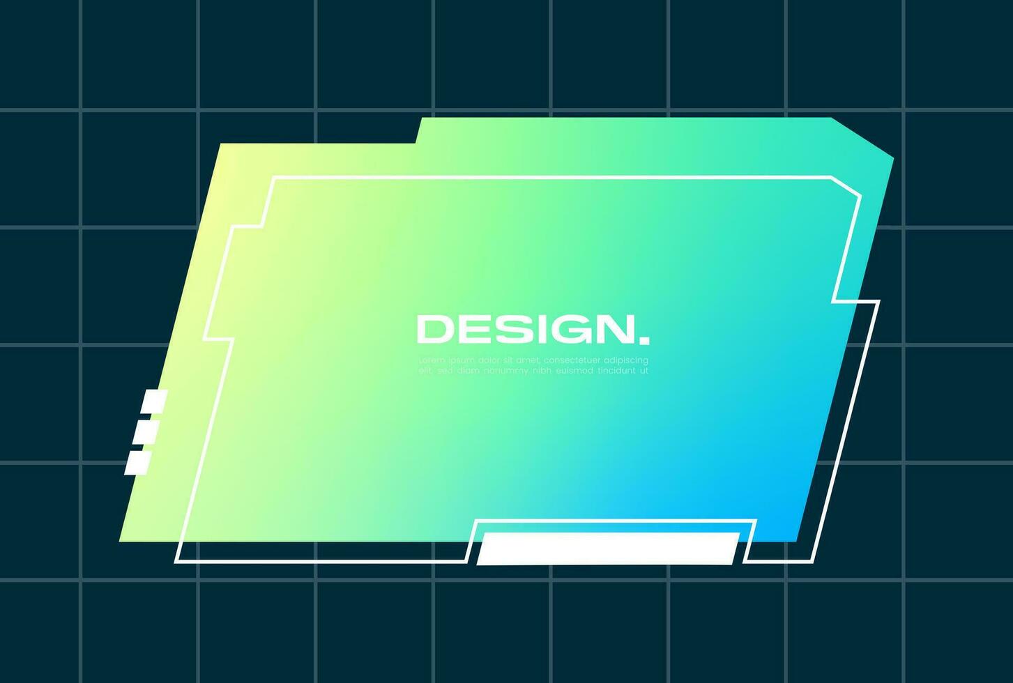 Futuristic pop up interface illustration. Video overlay element. vector