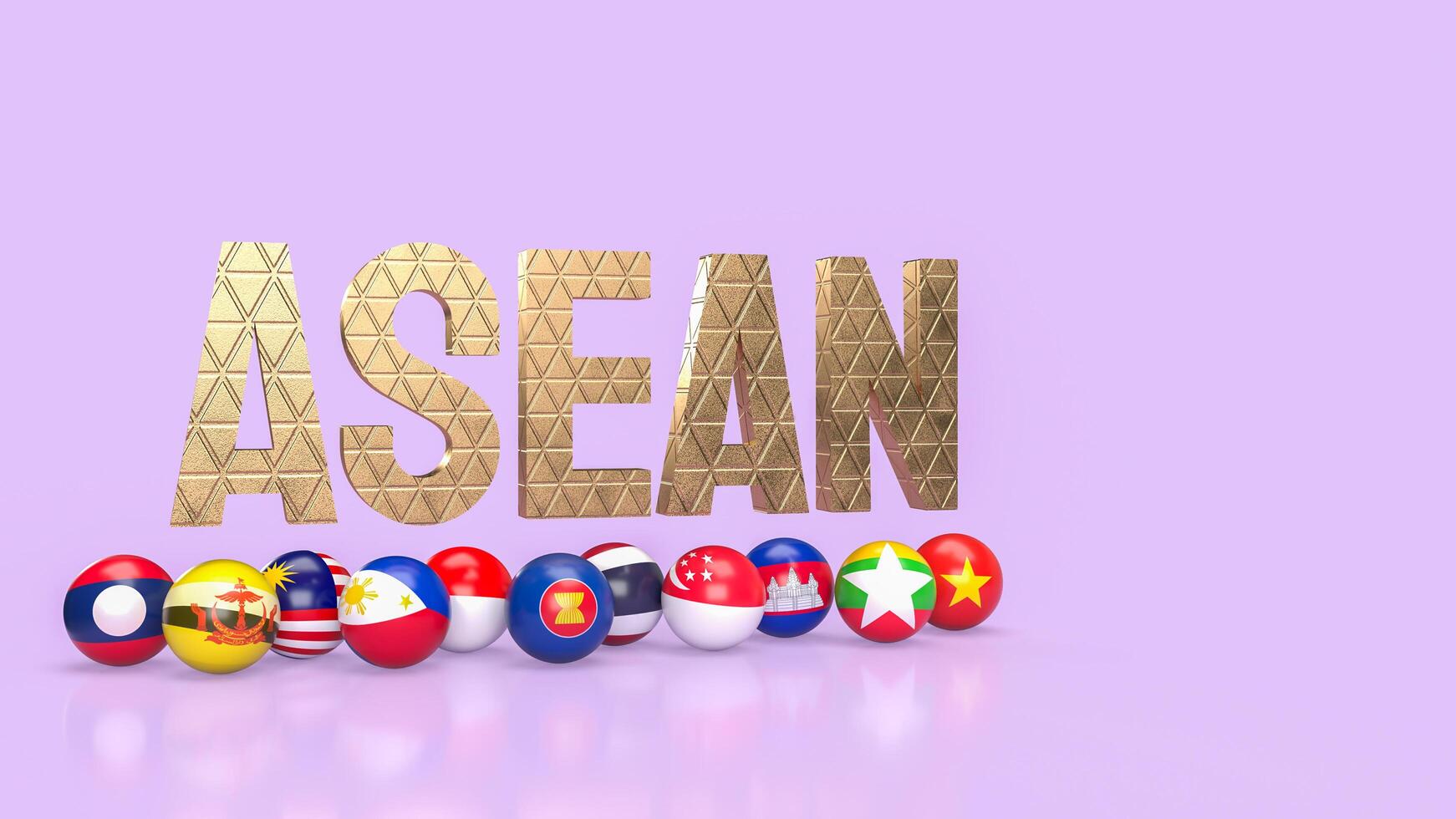 The ASEAN or Association of Southeast Asian Nations for Business concept 3d rendering. photo