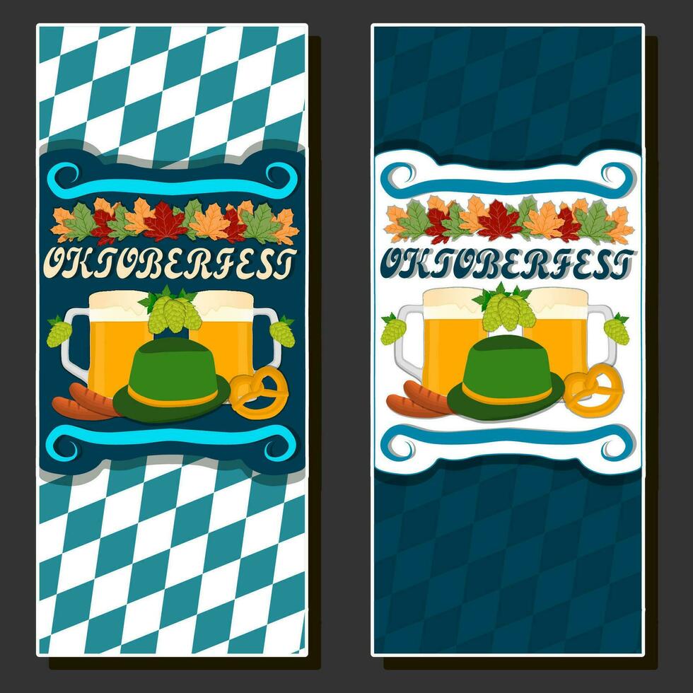 Beautiful illustration on theme of celebrating annual Oktoberfest holiday vector