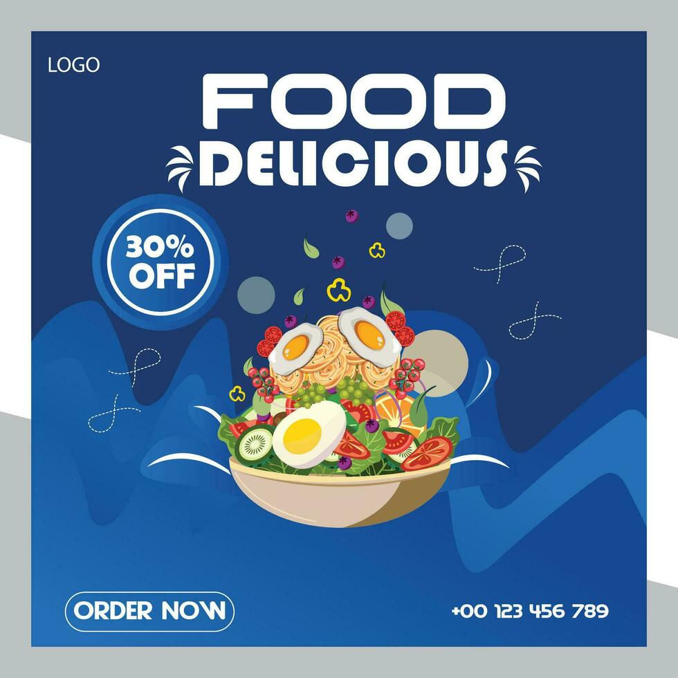 food poster design template Vector