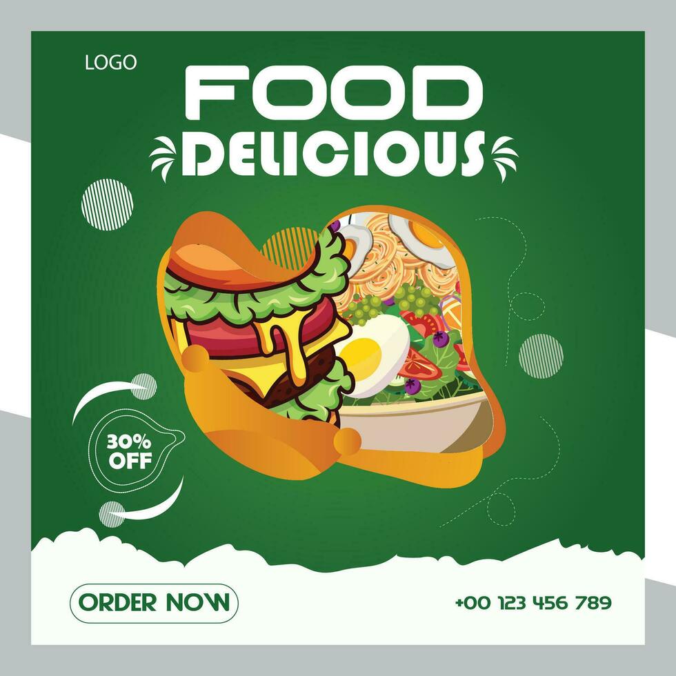 food poster design template Vector