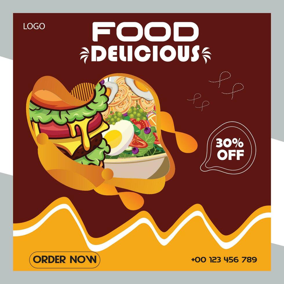 food poster design template Vector