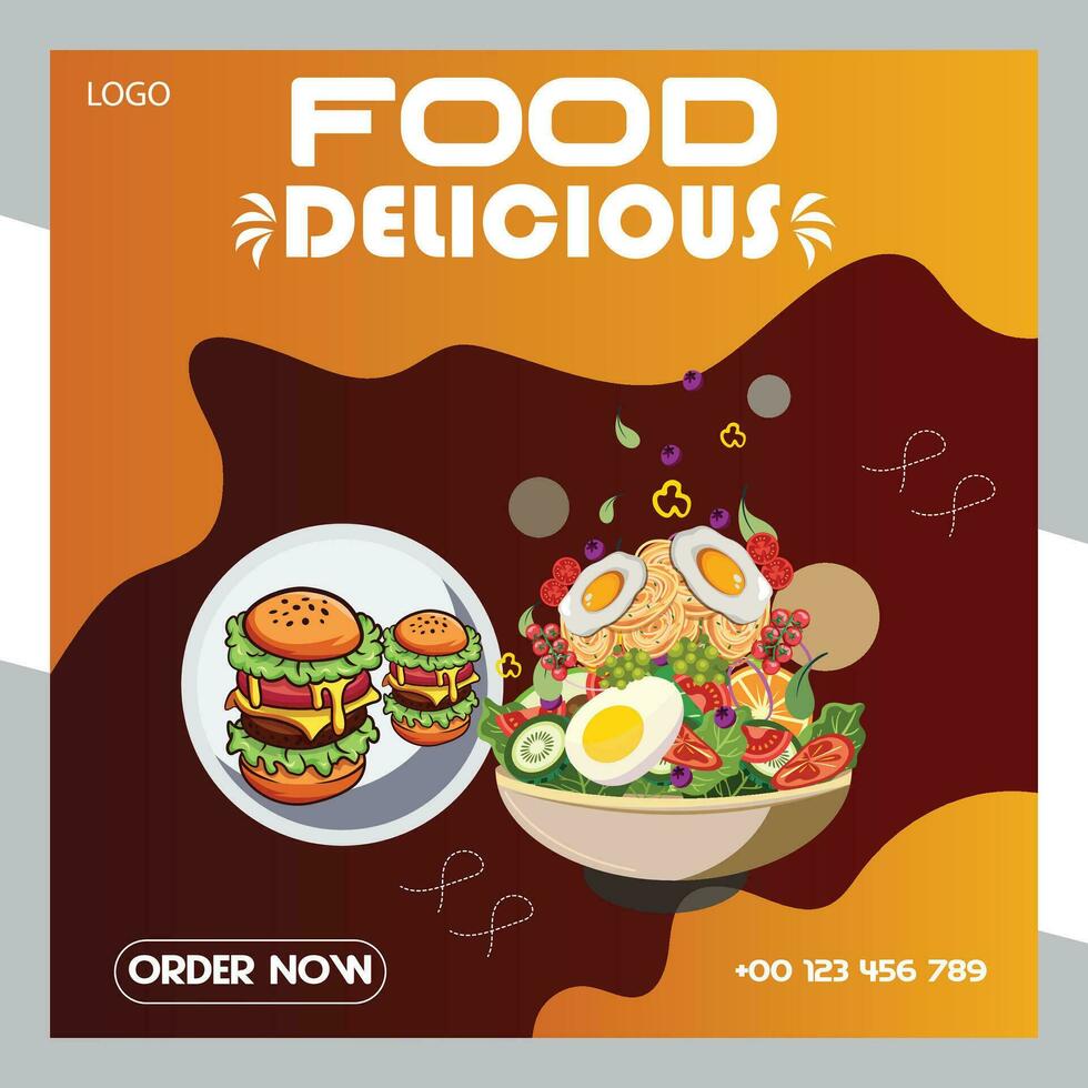 food poster design template Vector