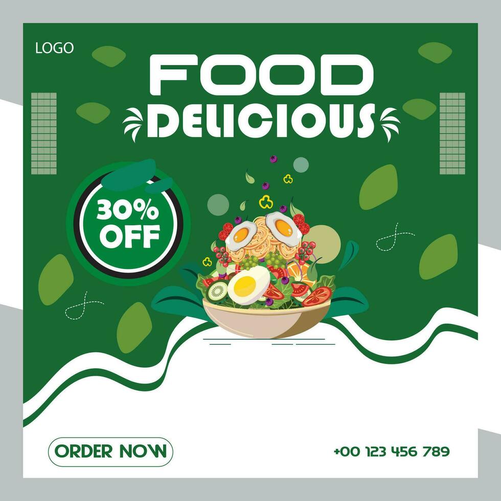 food poster design template Vector