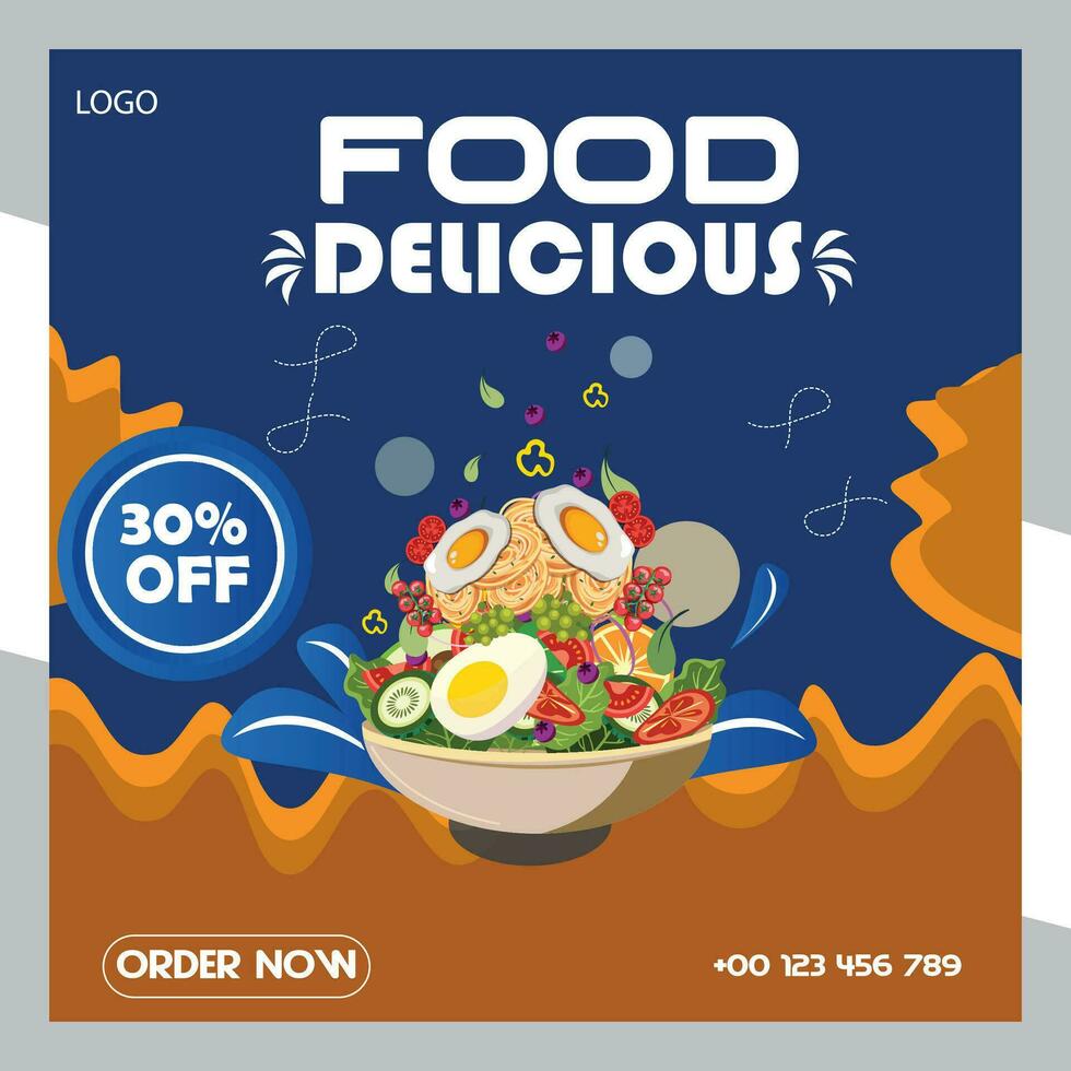 food poster design template Vector