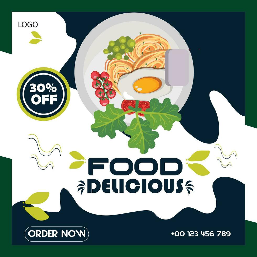 food poster design template Vector