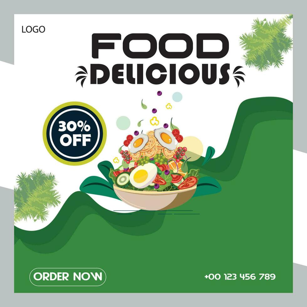 food poster design template Vector