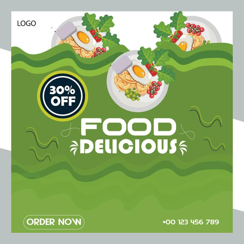 food poster design template Vector