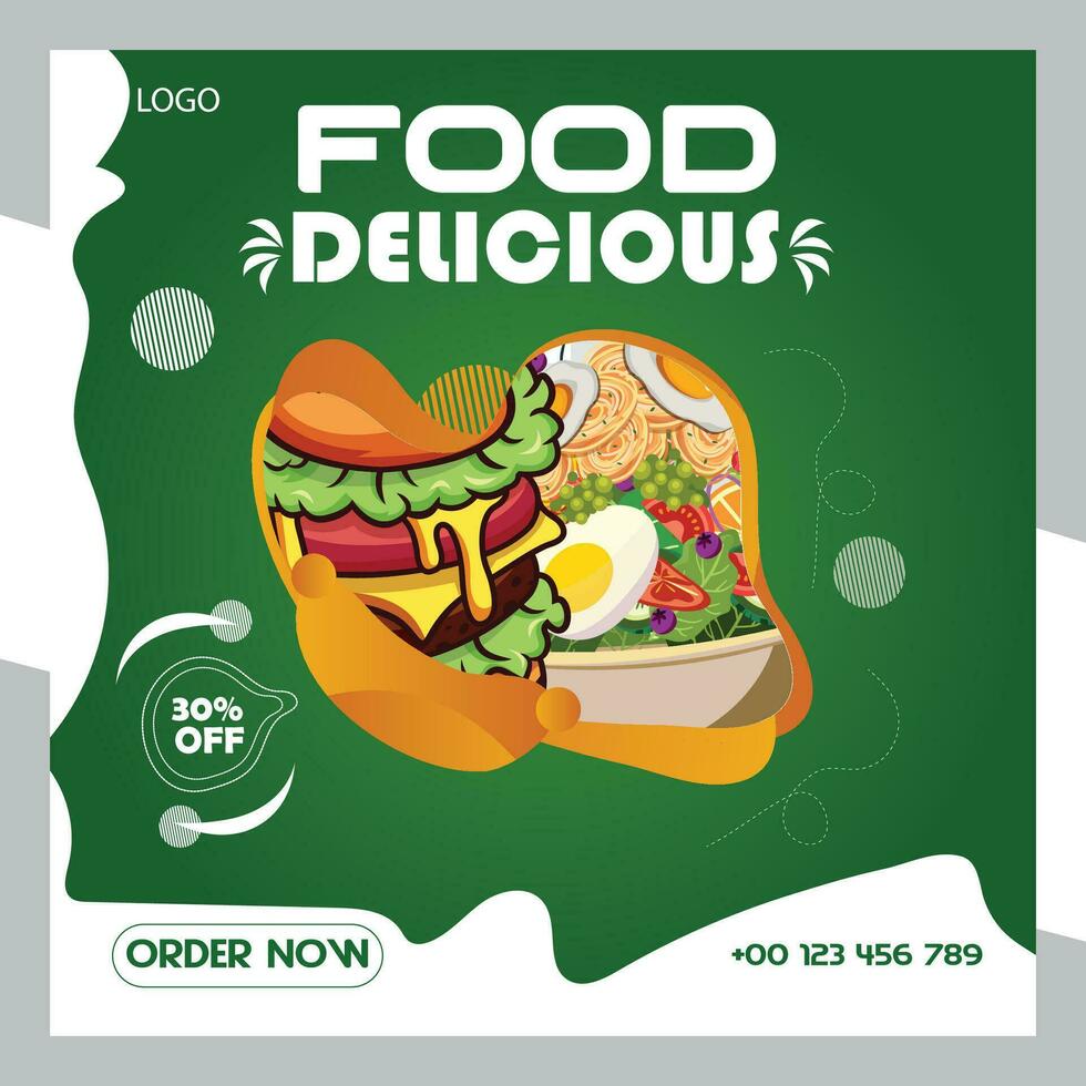 food poster design template Vector