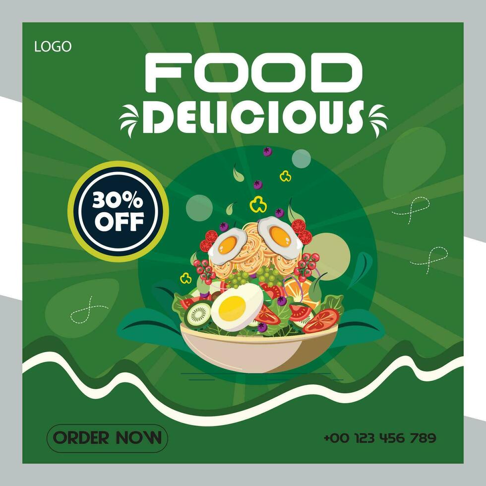 food poster design template Vector