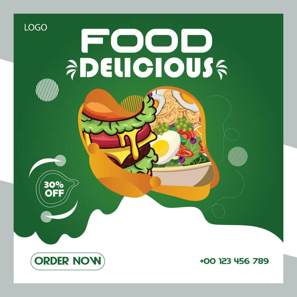 food poster design template Vector