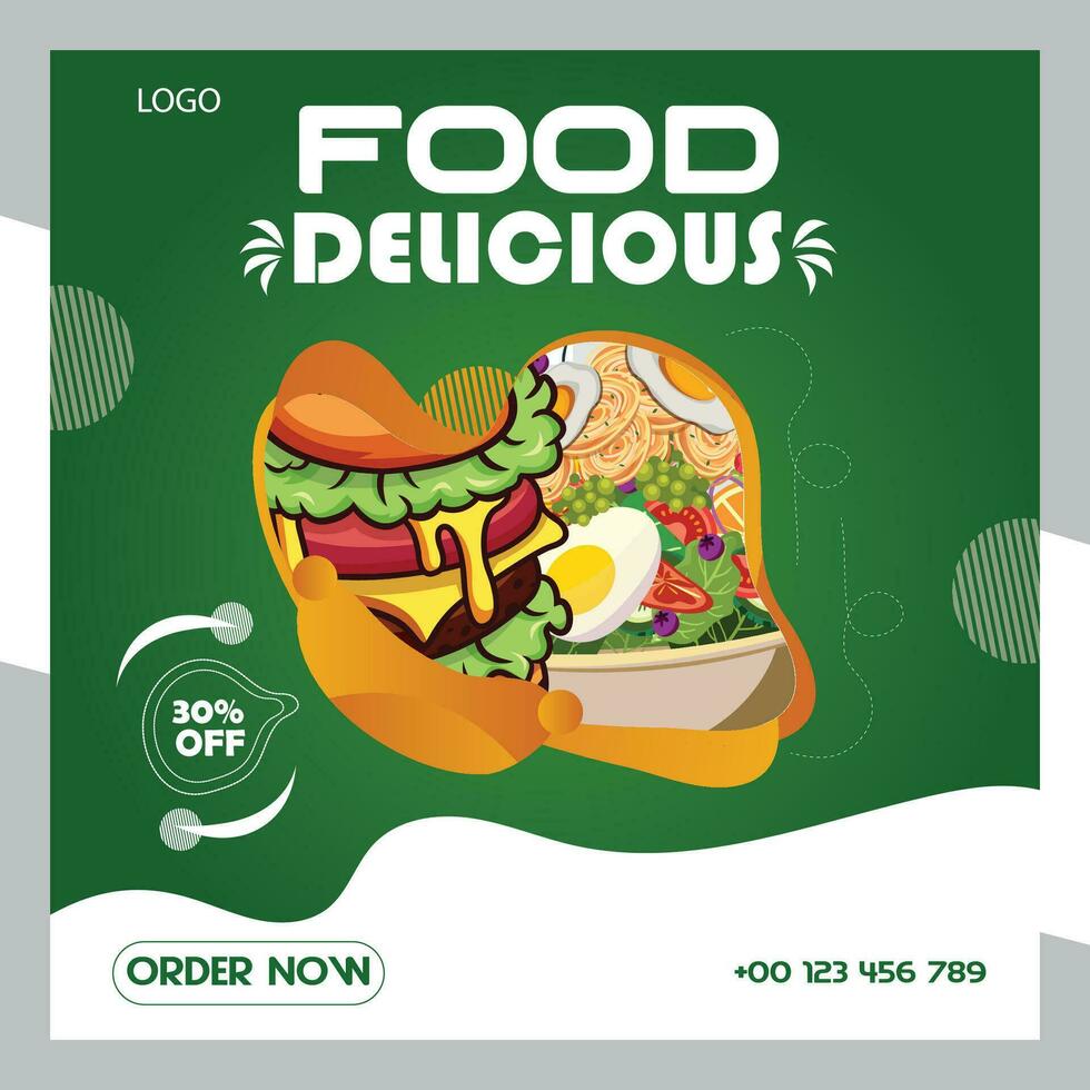 food poster design template Vector