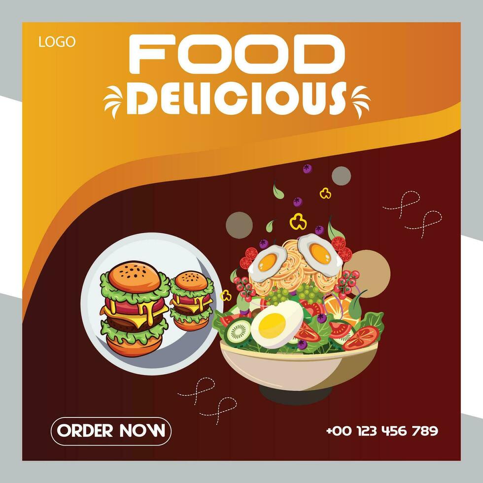 food poster design template Vector