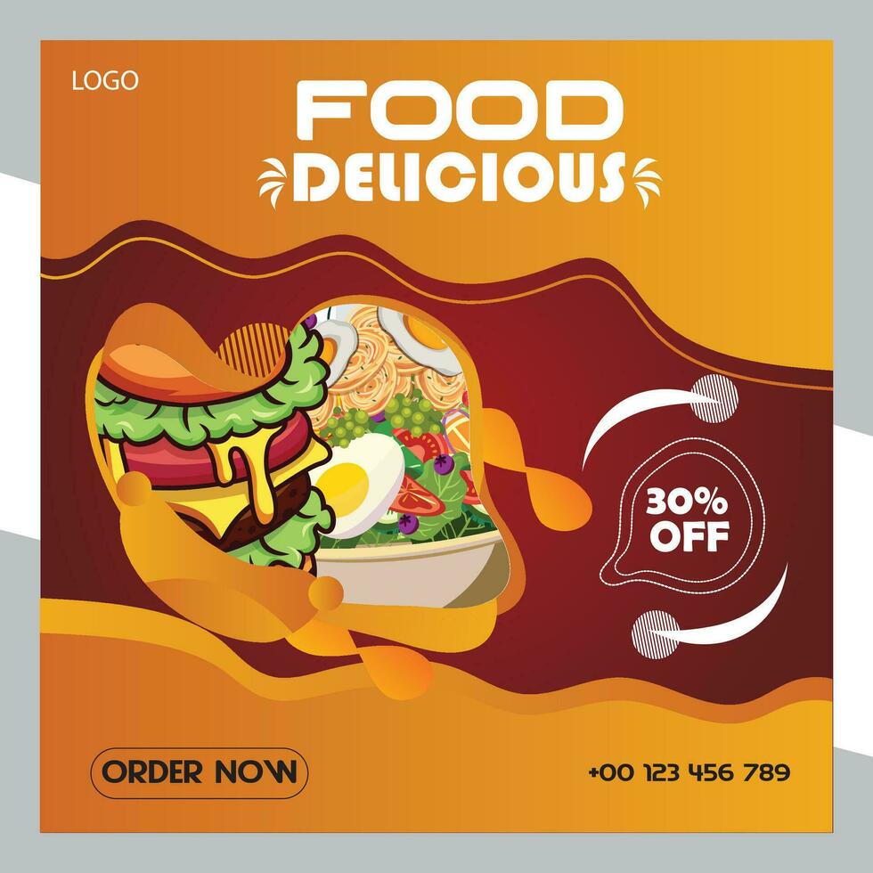 food poster design template Vector