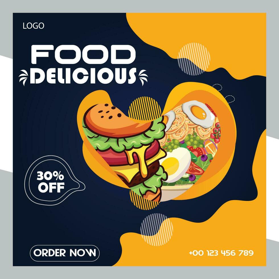 food poster design template Vector