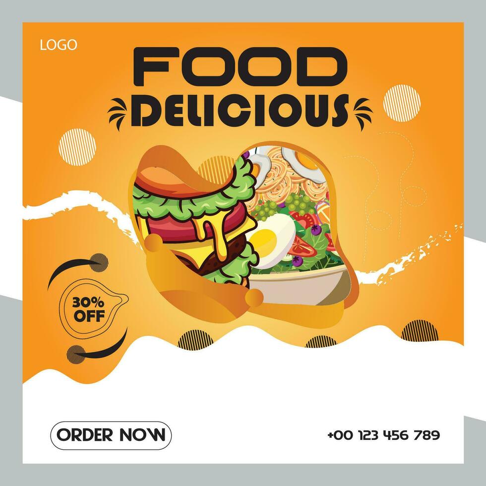 food poster design template Vector