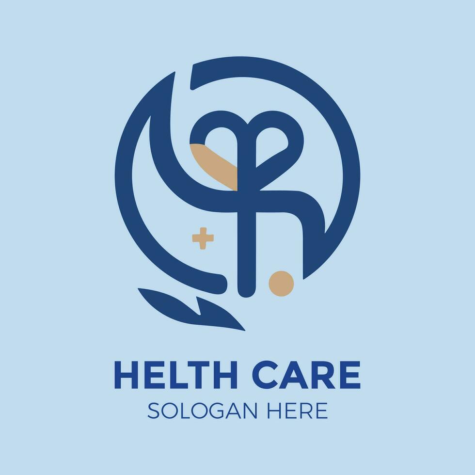Vitality Visions Crafting Innovative Health Care Logo Designs for Compassionate Brands, Blending Wellness, Trust, and Professionalism in Every Symbolic Element. vector