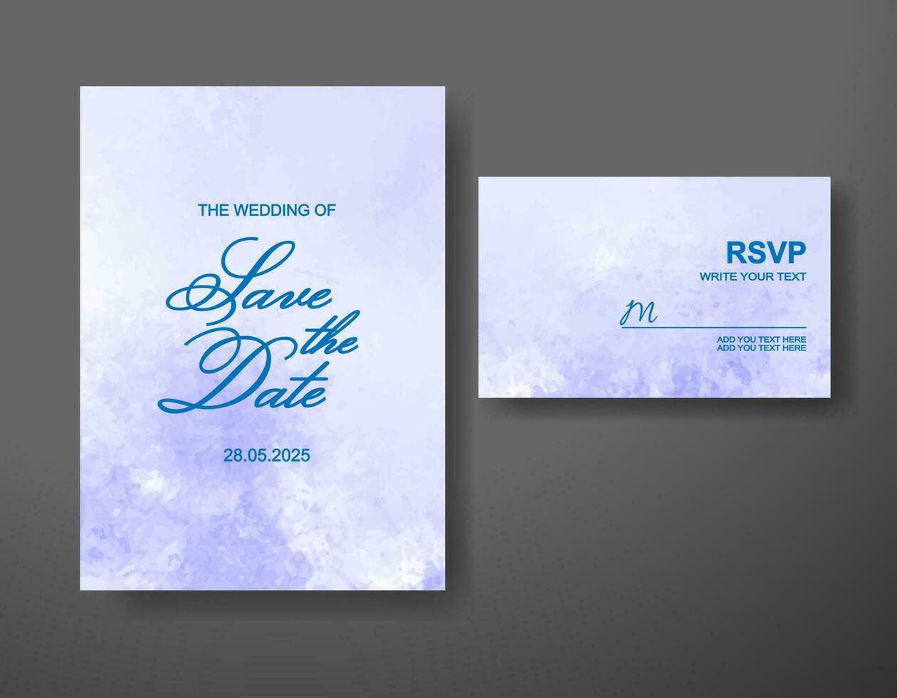 invitación de boda con fondo abstracto de acuarela vector