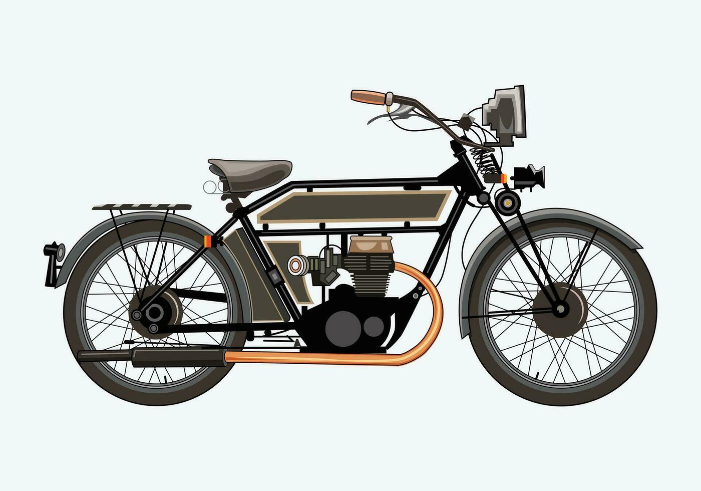 Clásico motor bicicleta vector para antecedentes diseño, folleto folleto, folleto.