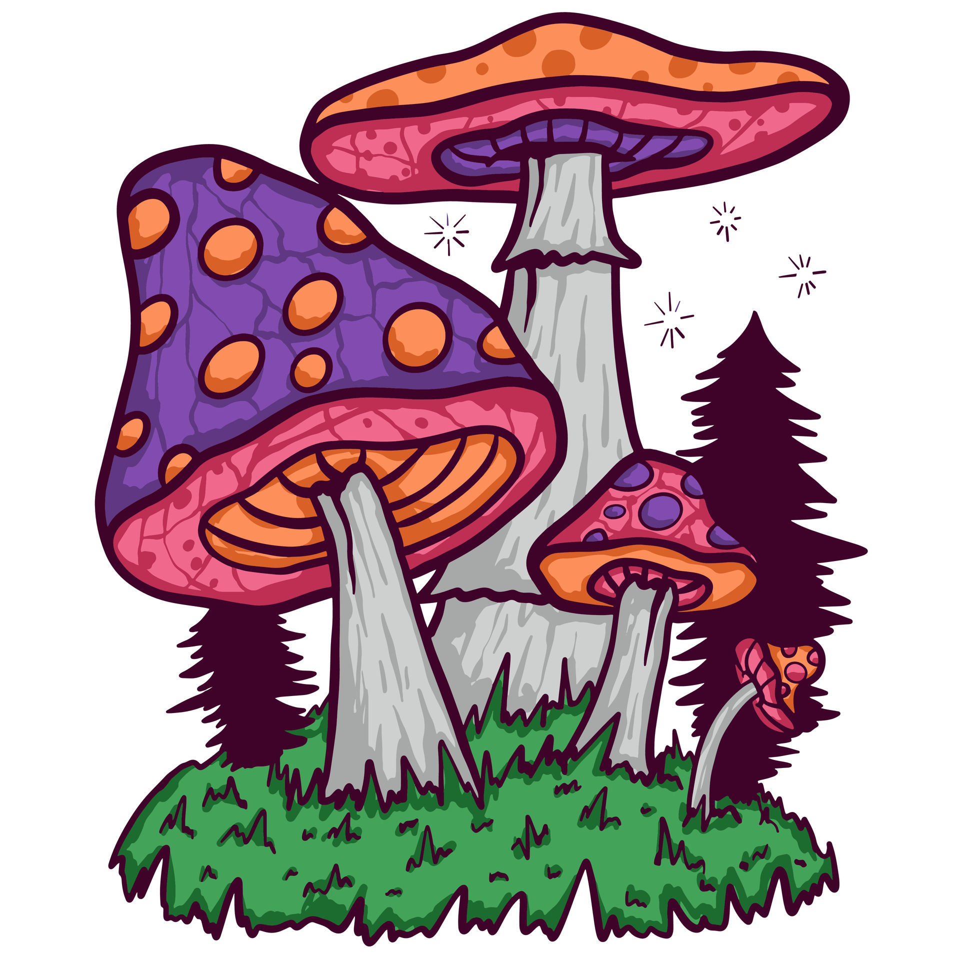 Mushroom illustration vector 34943122 Vector Art at Vecteezy