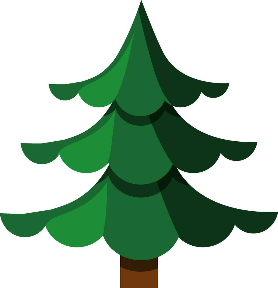 Illustration with Christmas trees. Element for print, postcard and poster. Vector illustration