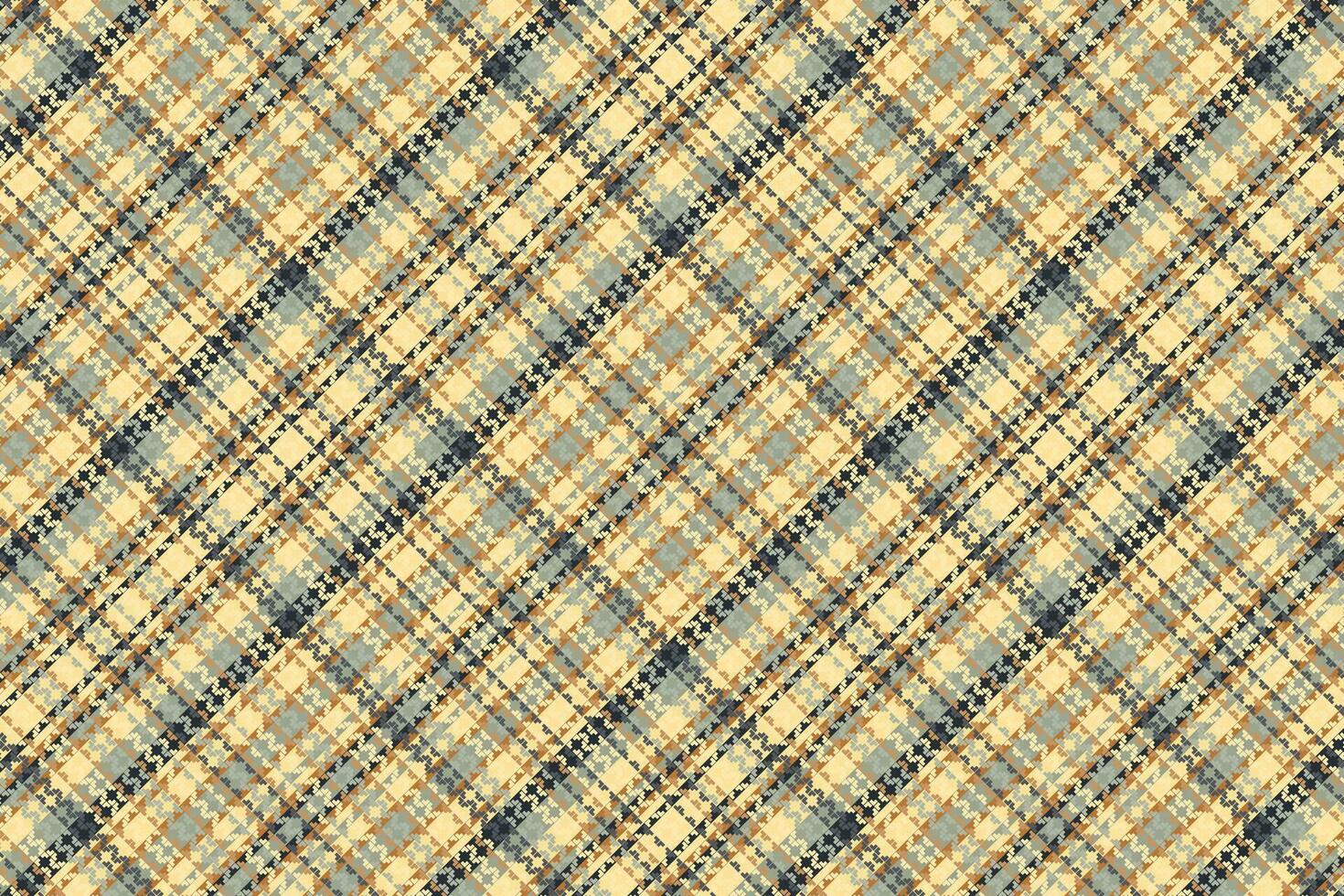 Tartan plaid pattern with texture and retro color. vector