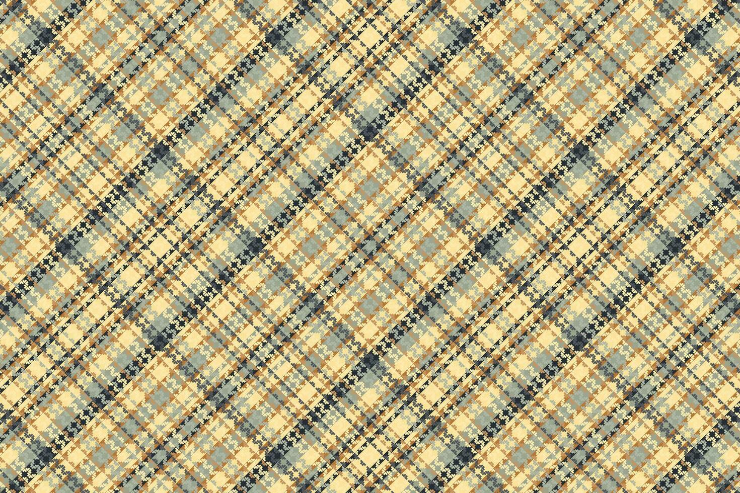 Tartan plaid pattern with texture and retro color. vector