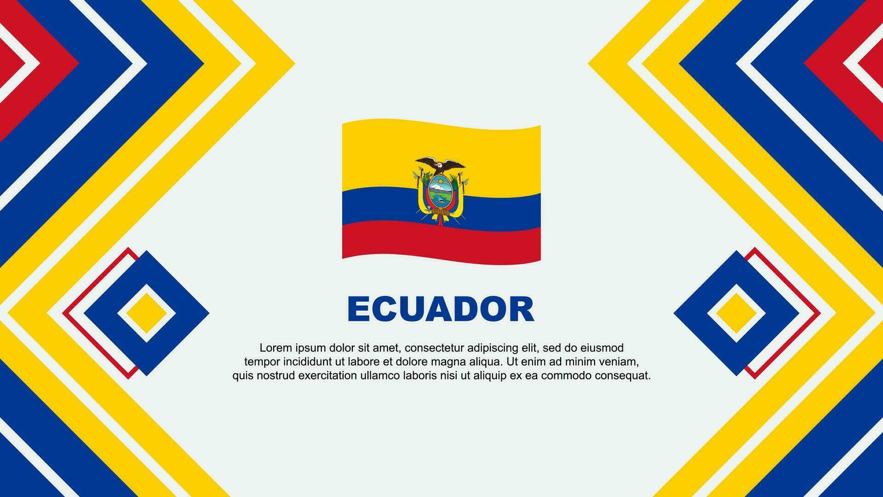 Ecuador bandera resumen antecedentes diseño modelo. Ecuador independencia día bandera fondo de pantalla vector ilustración. Ecuador diseño