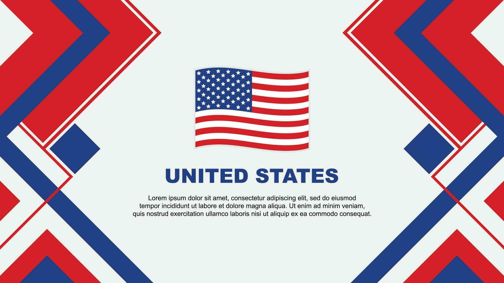 United States Flag Abstract Background Design Template. United States Independence Day Banner Wallpaper Vector Illustration. United States Banner