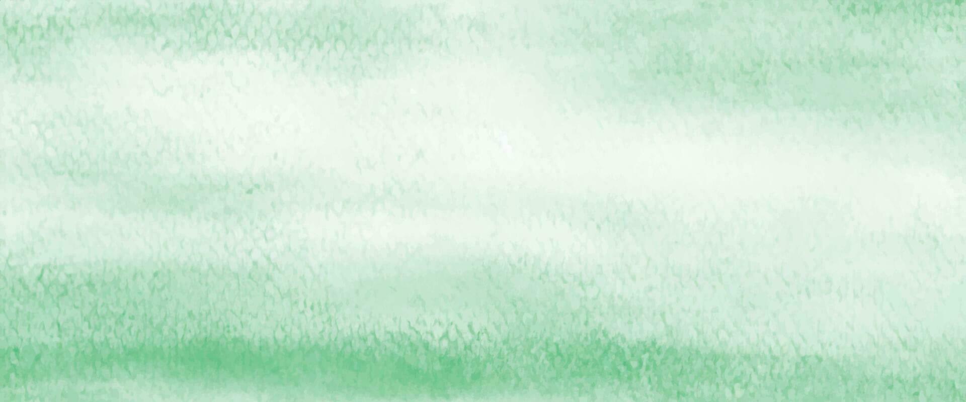 Green watercolor background, Watercolour painting soft textured vector