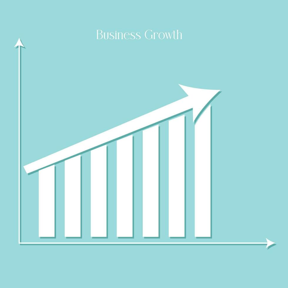 Free vector simple business growth icon moving forward with minimalistic  background