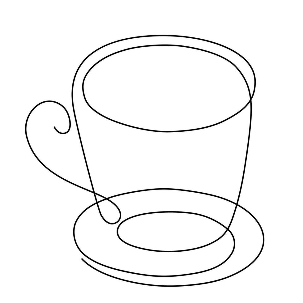 Cup drink isolated icon vector illustration design. Lineart.