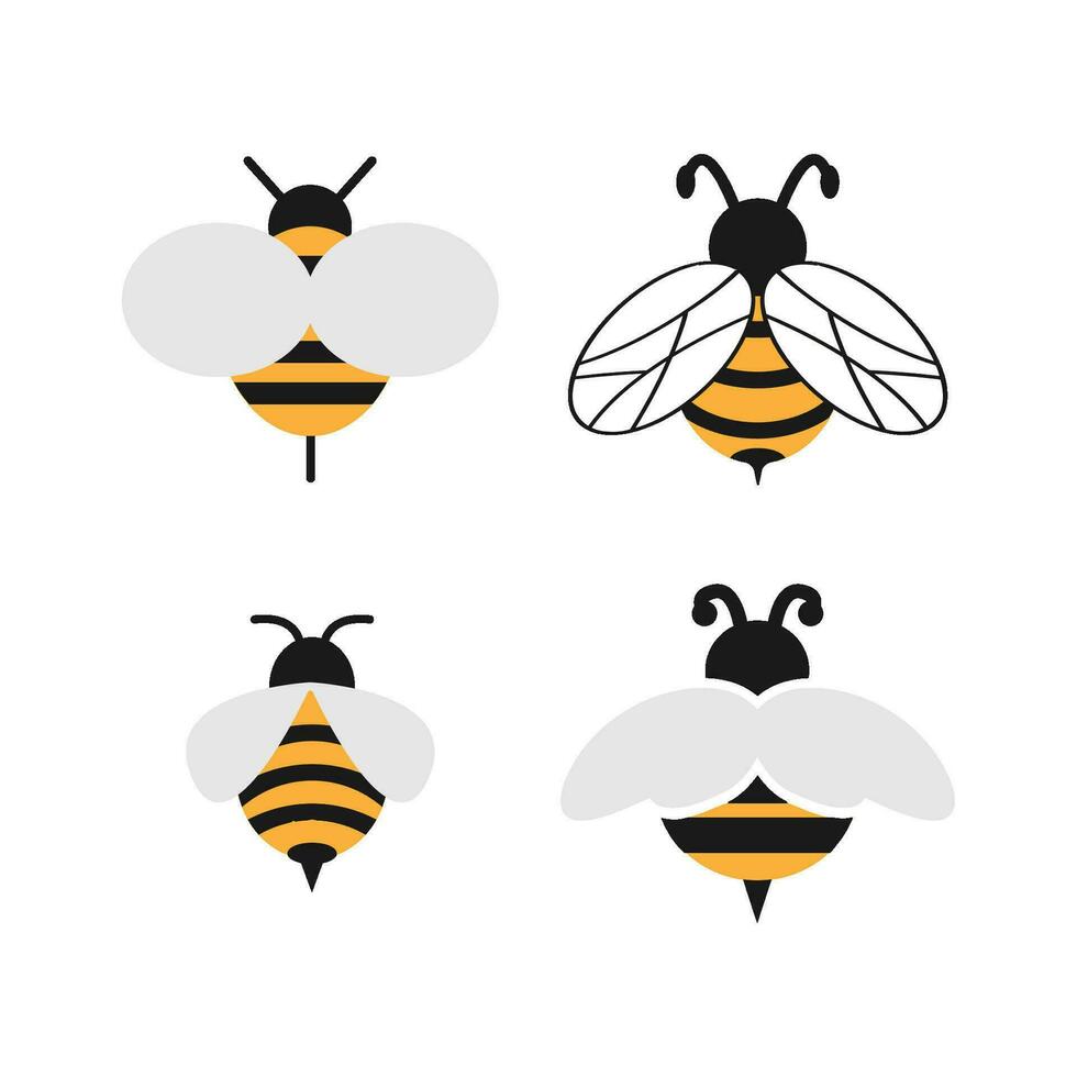 Bee icon clipart design template isolated vector
