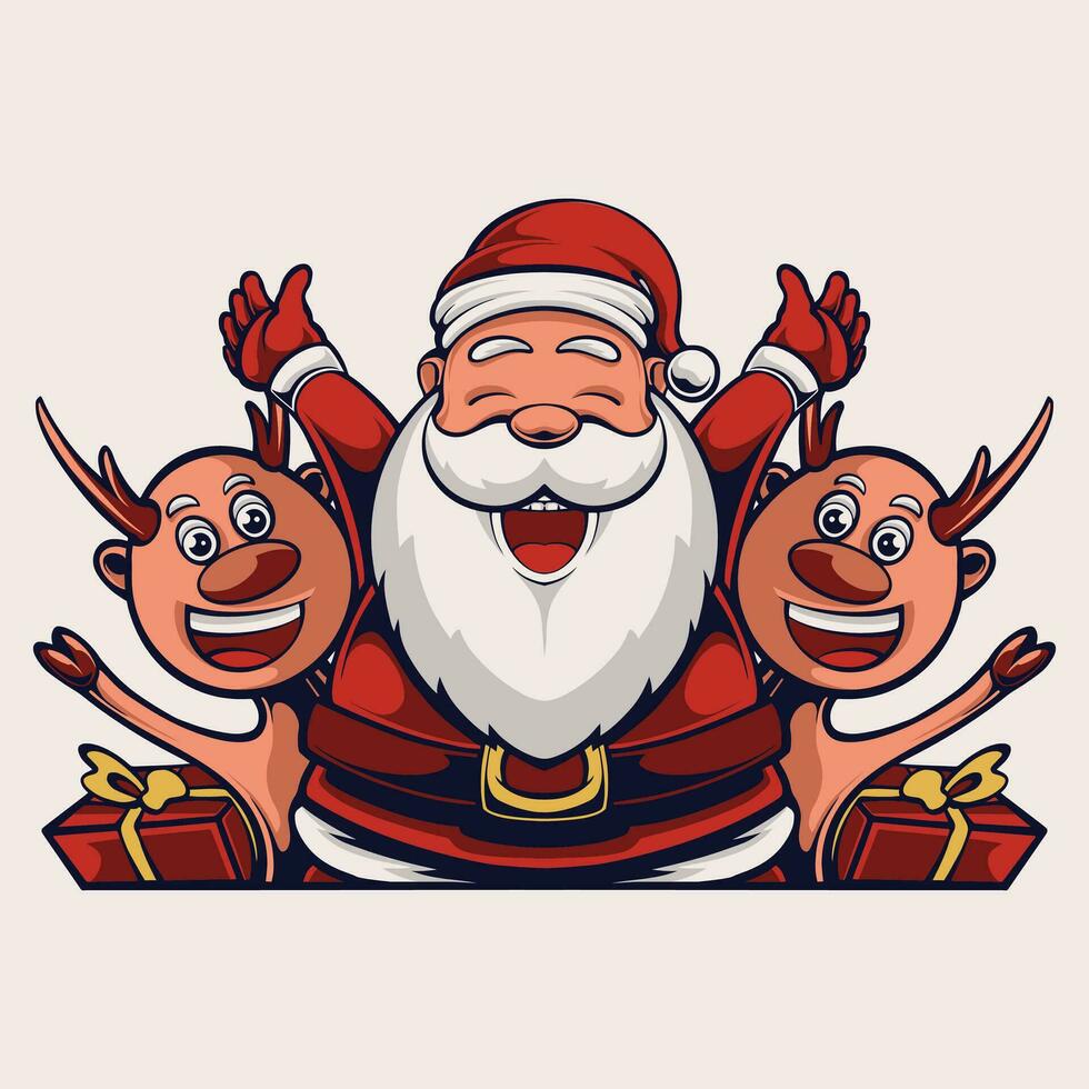 diseño activo Papa Noel claus vector Arte