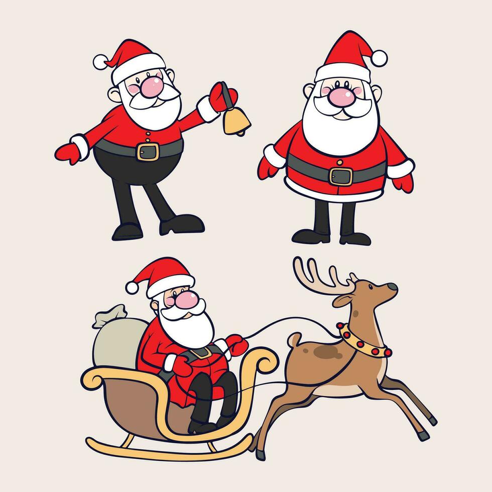 diseño activo Papa Noel claus vector Arte