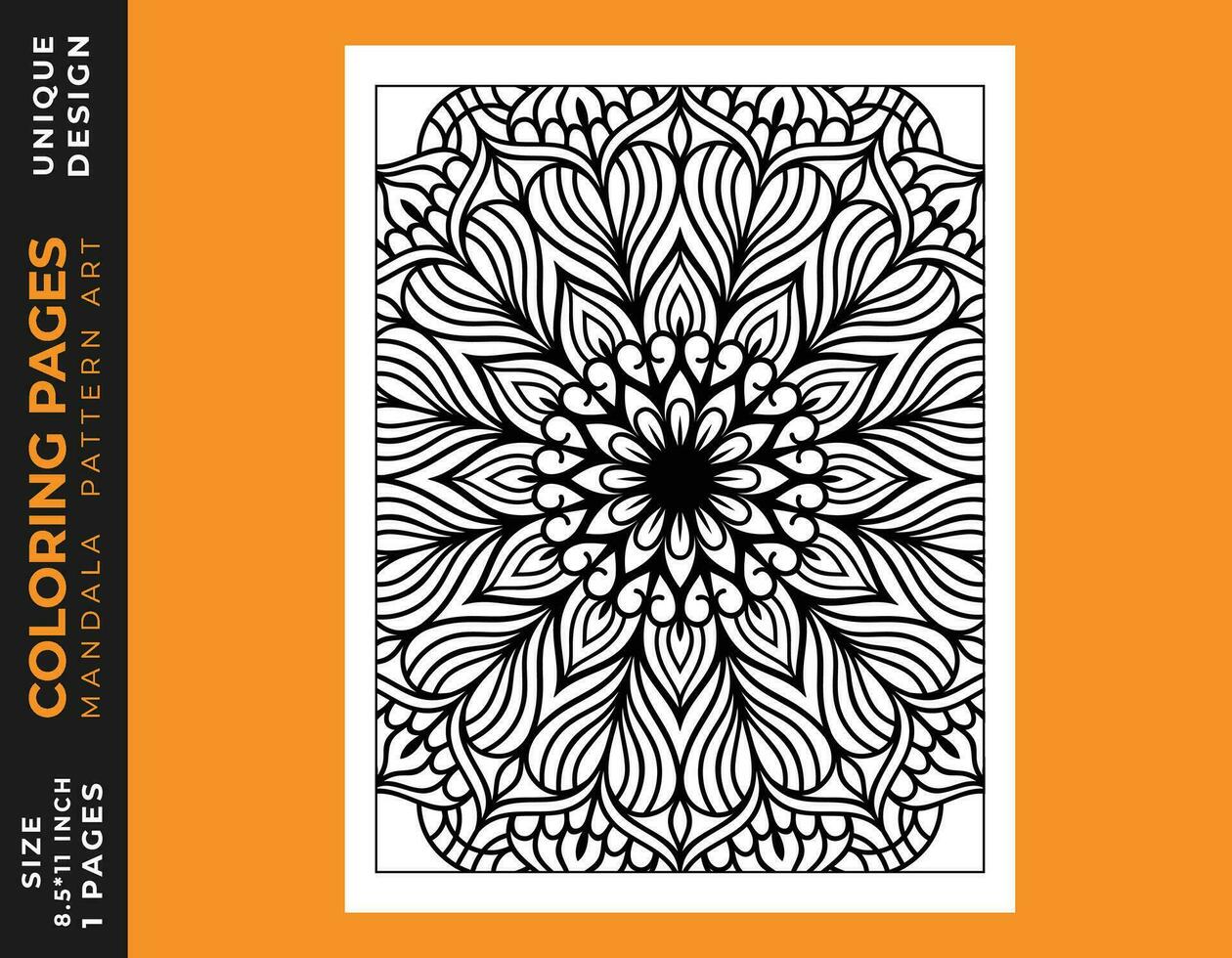 Adult Mandala Coloring Page For Art And Relaxation vector
