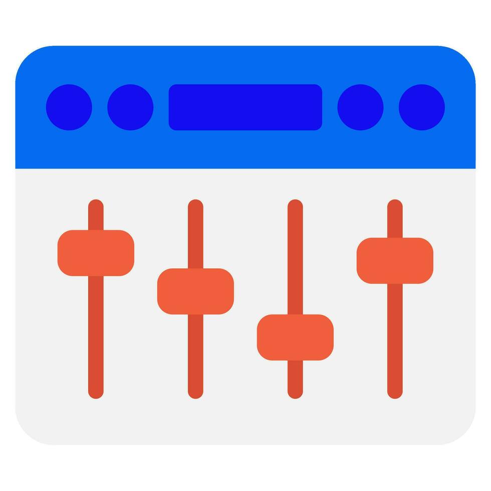 Content creator mixer object illustration vector