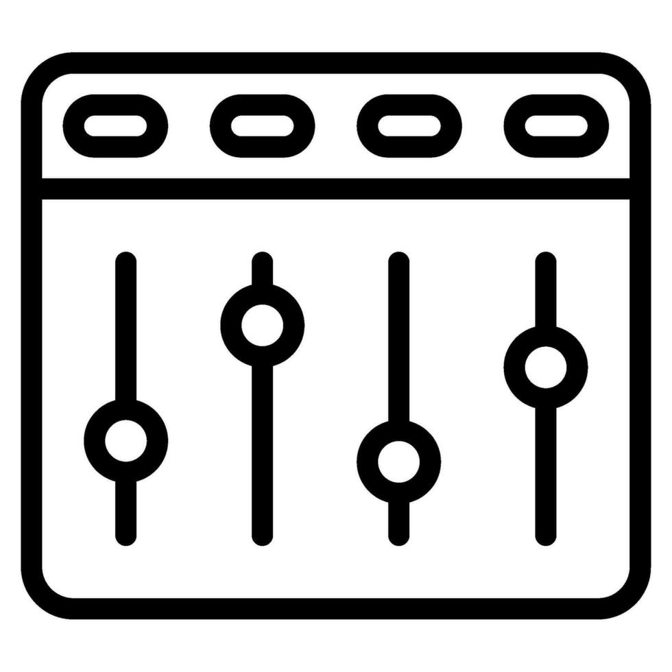 Podcast sound mixer icon illustration vector