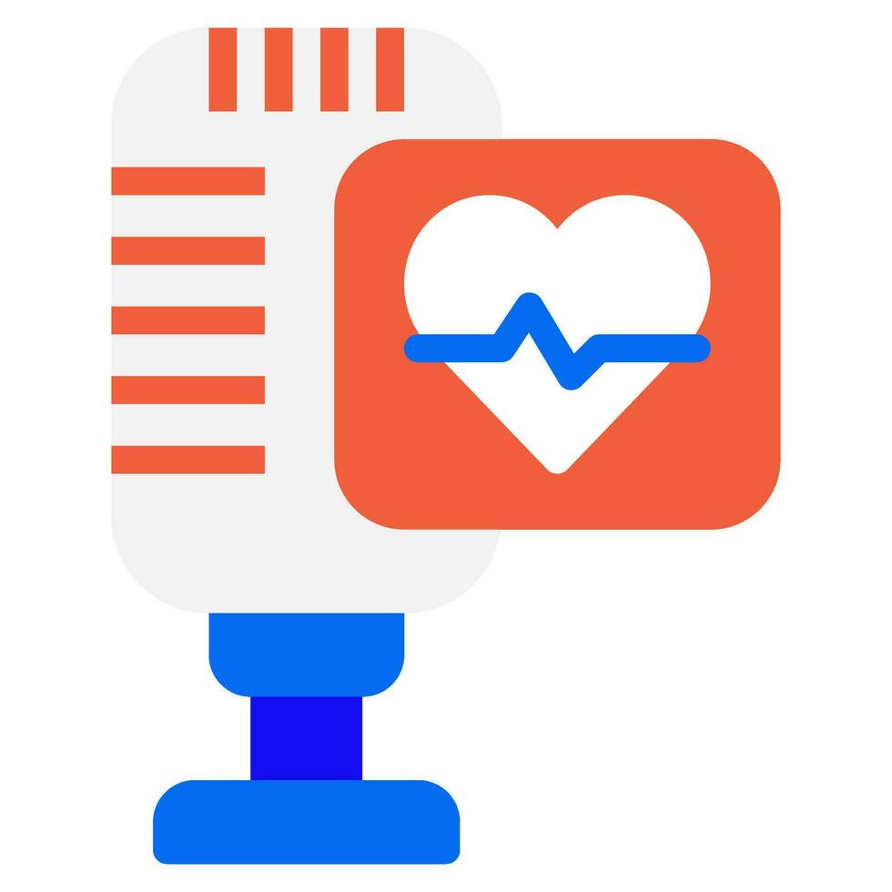 Content creator health podcast object illustration vector