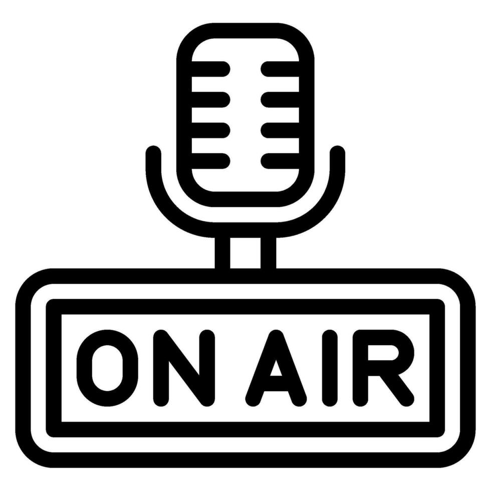 Podcast on air icon illustration vector