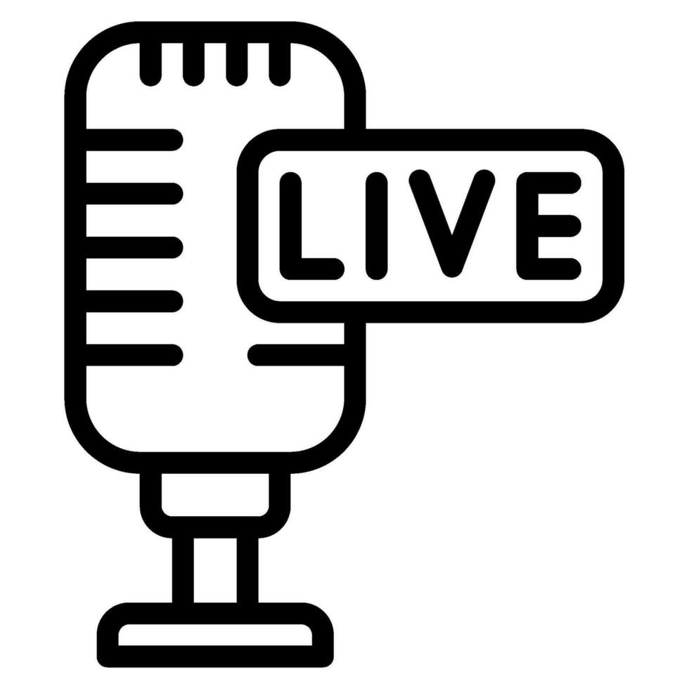 Podcast live podcast icon illustration vector