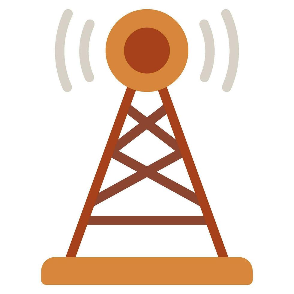 Podcast signal tower icon illustration vector