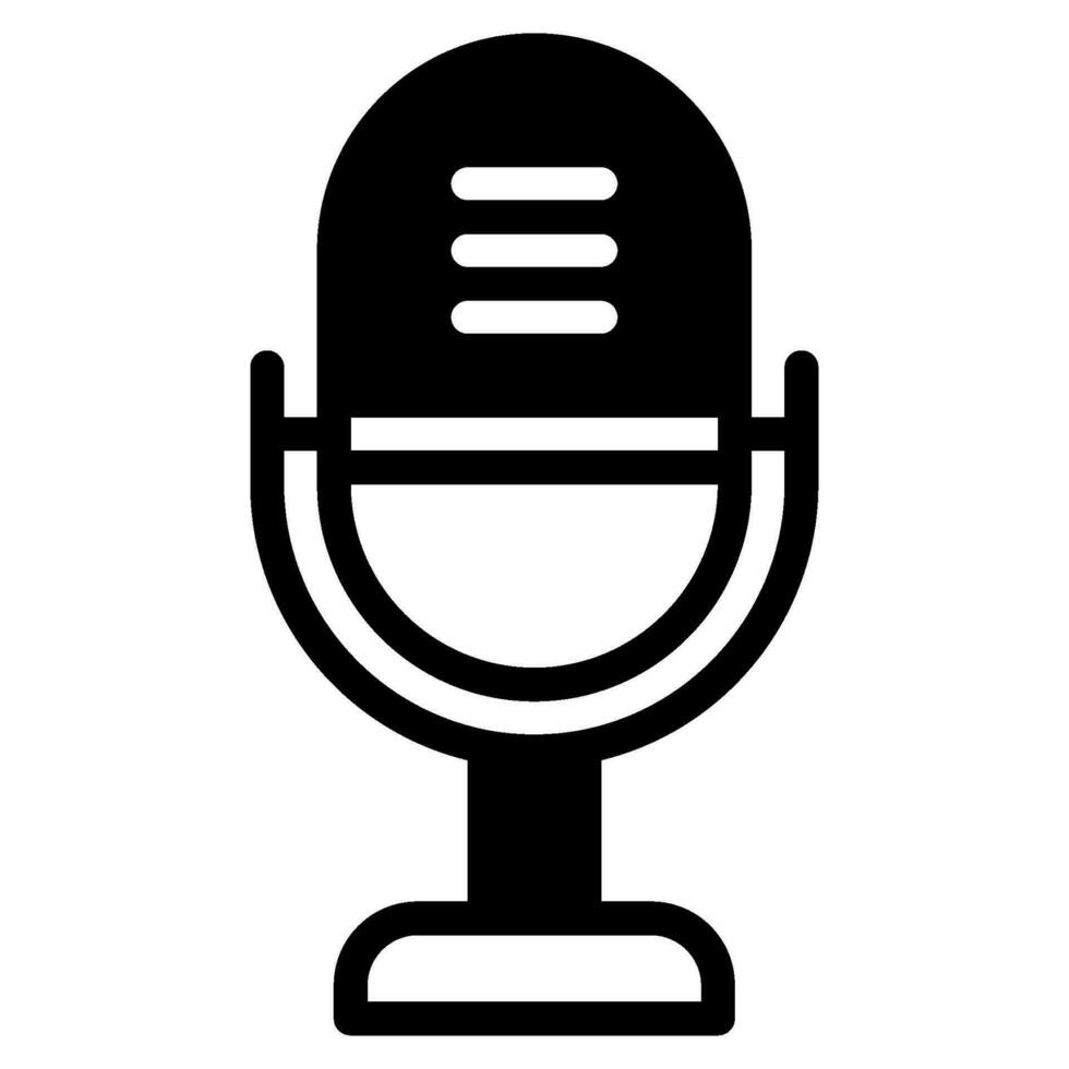 Content creator microphone object illustration vector