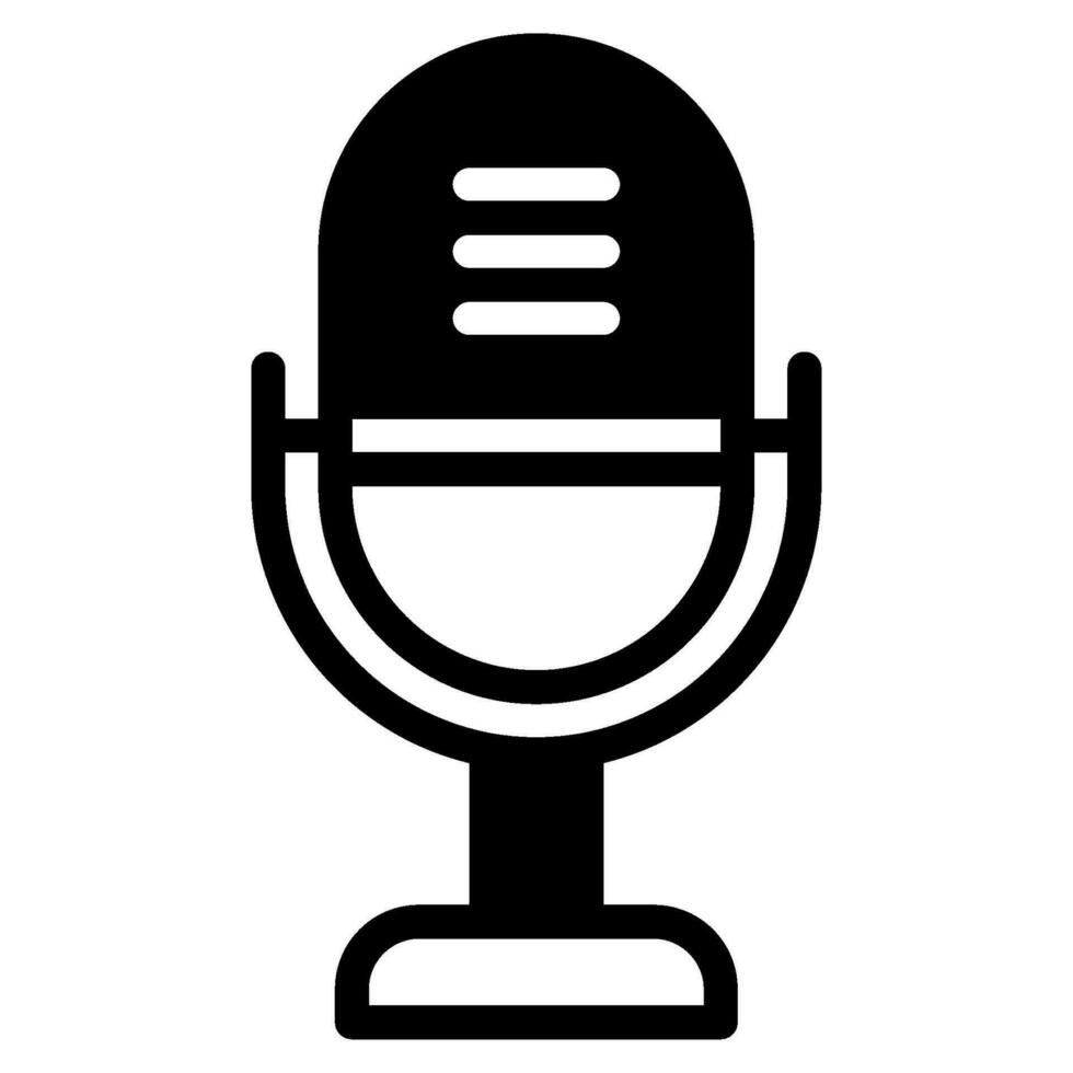 Content creator microphone object illustration vector