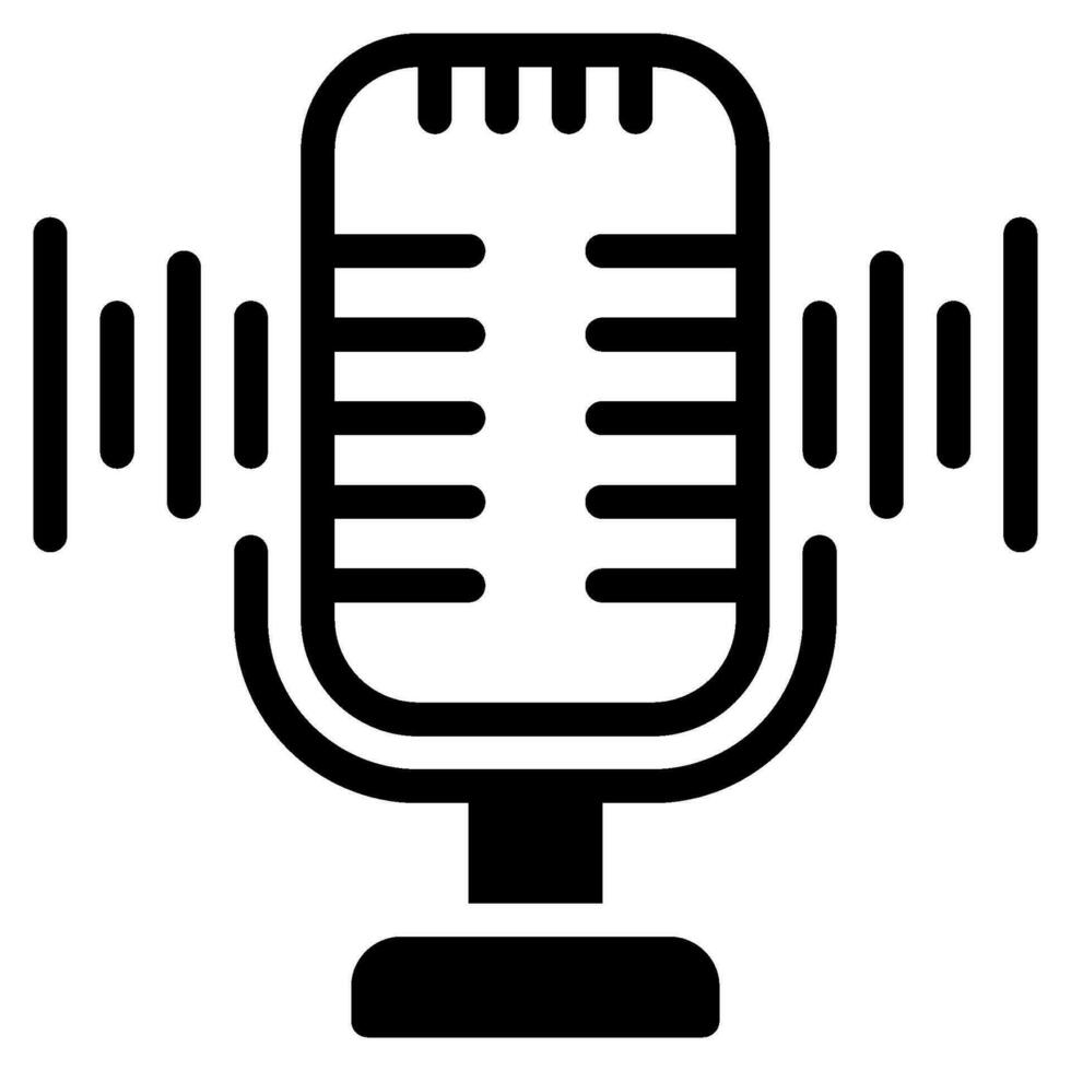 voice recorder icon illustration for web app, etc vector