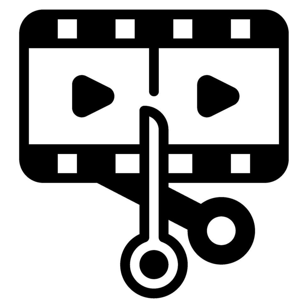 Content creator editing video object illustration vector