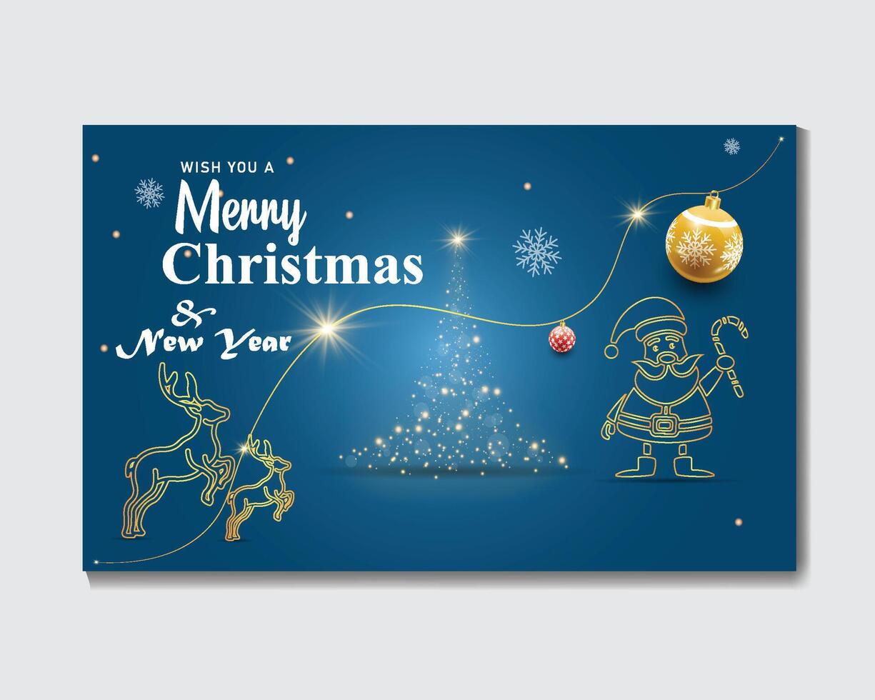 vector beautiful merry Christmas card template
