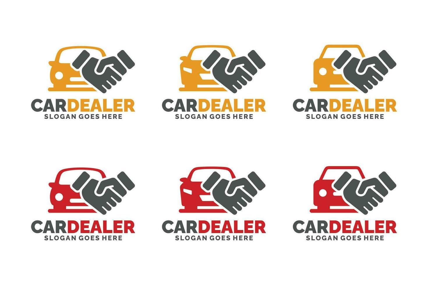 Car dealership logo set design vector illustration