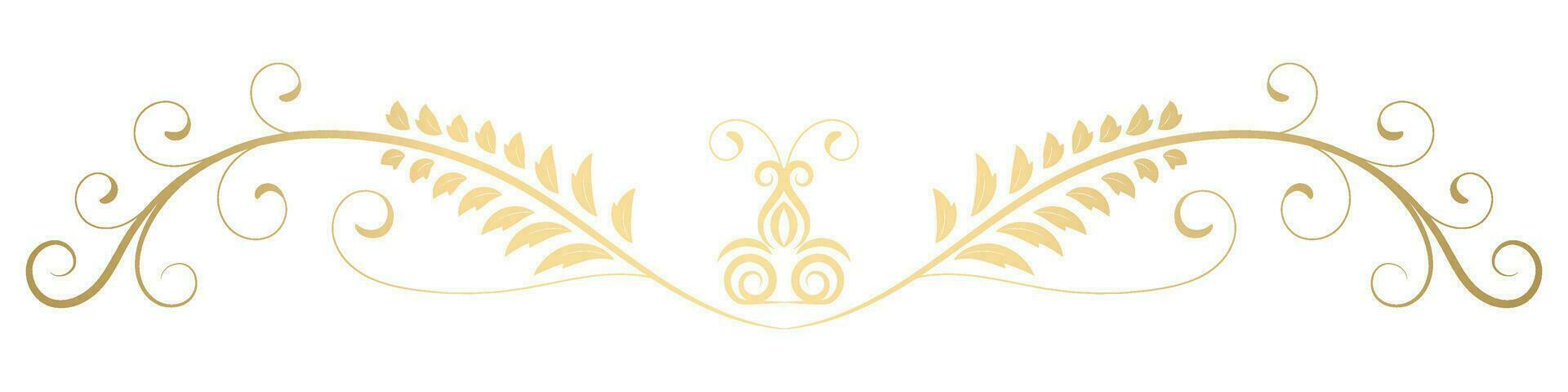 vintage lines decorative s Golden flower border collection vector