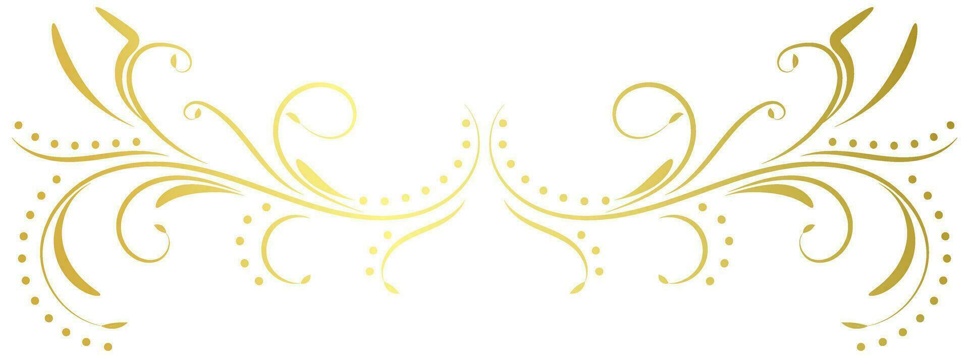 vintage lines decorative s Golden flower border collection vector